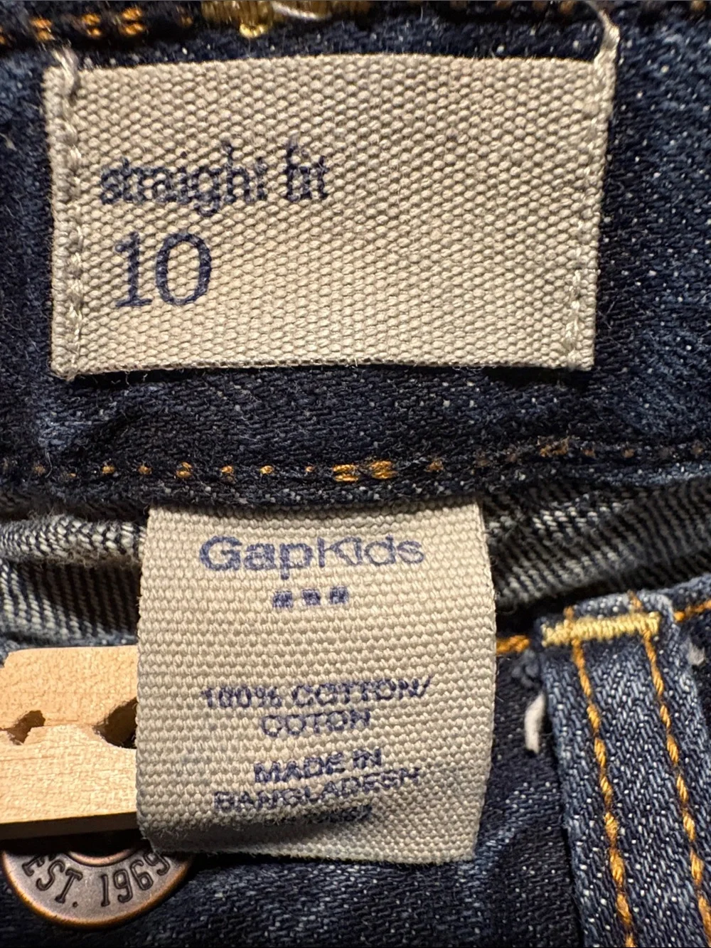 GAP Boys Indigo Straight-Fit Adjustable Waist Tabs Jeans | Back to School